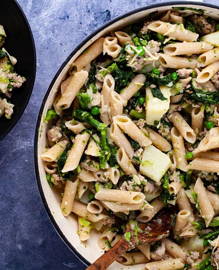 Sausage Broccoli Rabe Pasta with Potatoes
