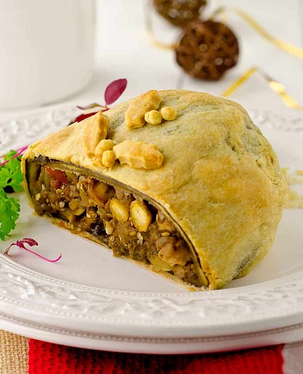 Christmas Vegan Main Dish - Eggplant Roulade