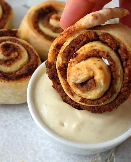 Gesündere Nussschnecken  (ohne Hefe, vegan)