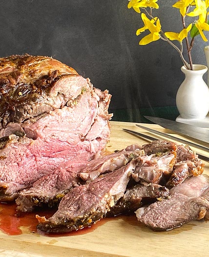 Low FODMAP Slow Roasted Boneless Leg of Lamb