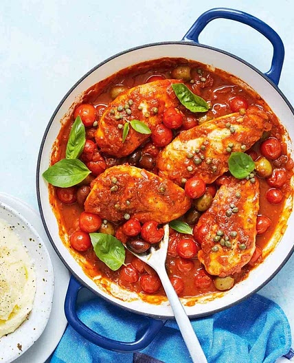 Chicken Breast Puttanesca Style