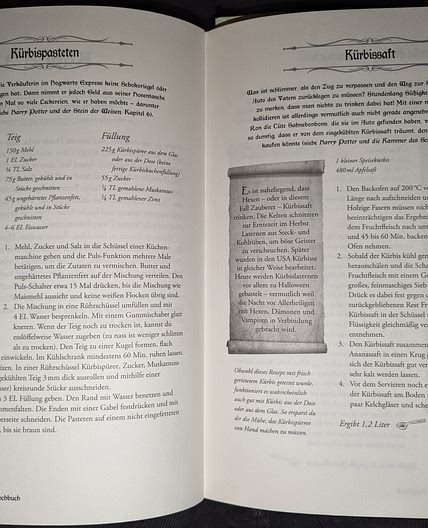 Harry Potter Kürbispasteten und Kürbissaft
