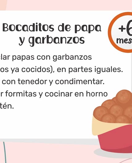 Bocaditos de papá y garbanzos