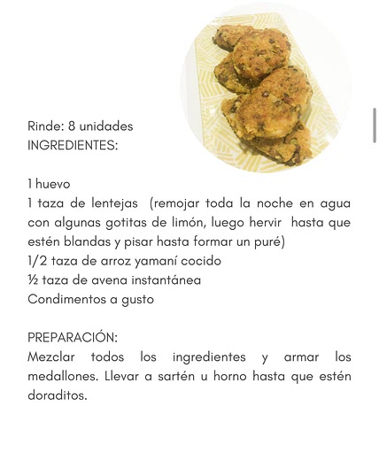 Medallones de lentejas