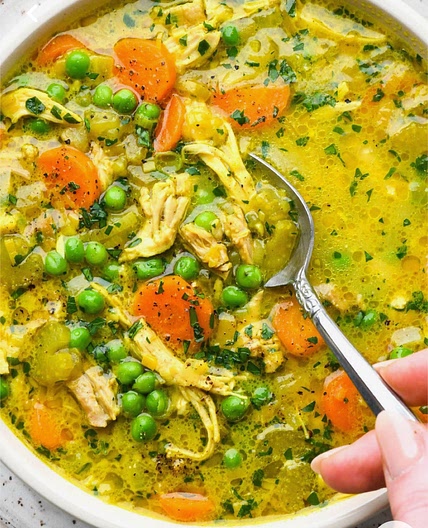 Turmeric chicken soup