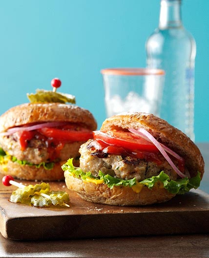 Grilled Ground Turkey Burgers