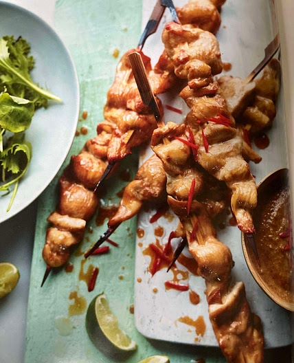 Chicken satay skewers