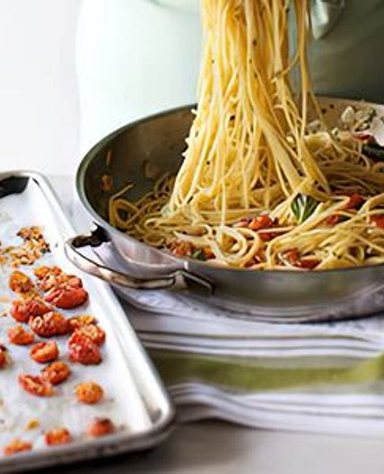 Spaghetti with Baked Cherry Tomatoes | #LidiasClassics