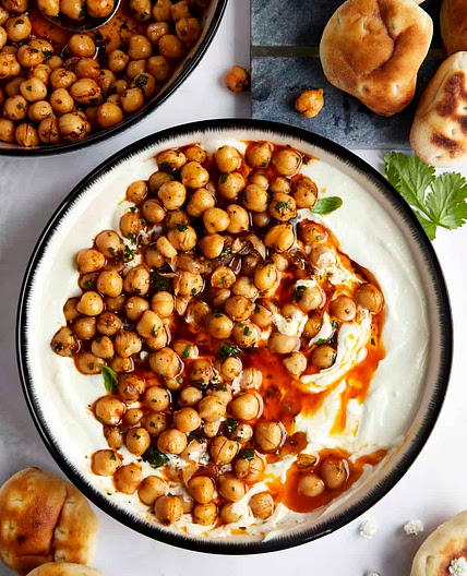 Marinated Chickpeas with Whipped Feta