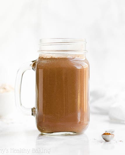 Healthy Pumpkin Spice Hot Chocolate