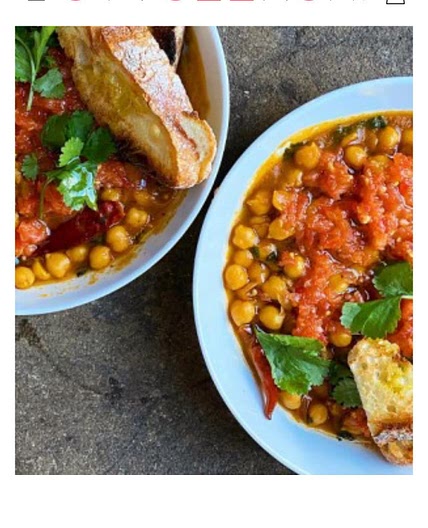 Tamarind and tomato braised chickpeas
