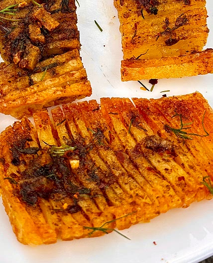 Crispy Accordion Spiced Potatoes