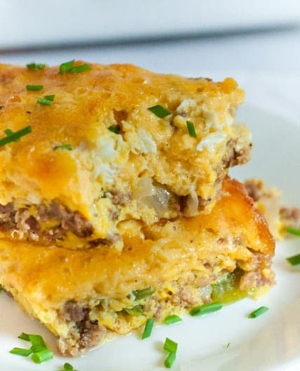 Keto Sausage & Egg Casserole Omelet
