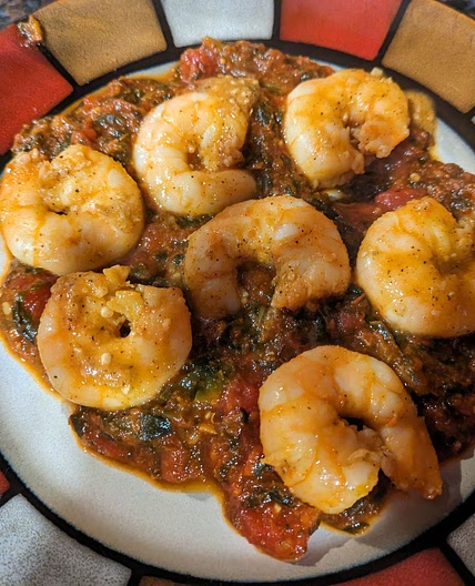 Shrimp Fra Diavolo with Spinach
