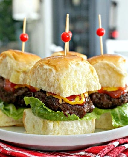 Air Fryer Mini Burgers with Cheese