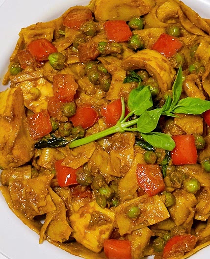 Vegan Thai Red Curry Pappardelle