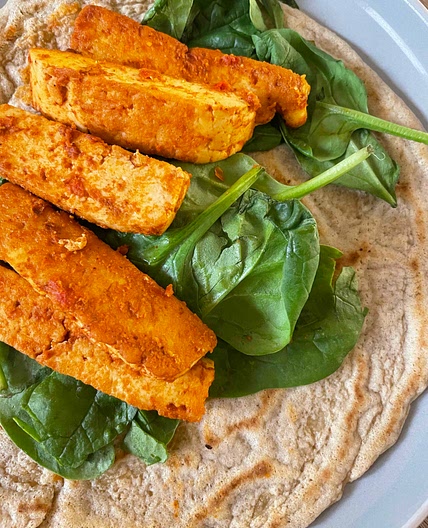 Harissa Tofu & Oat Wraps