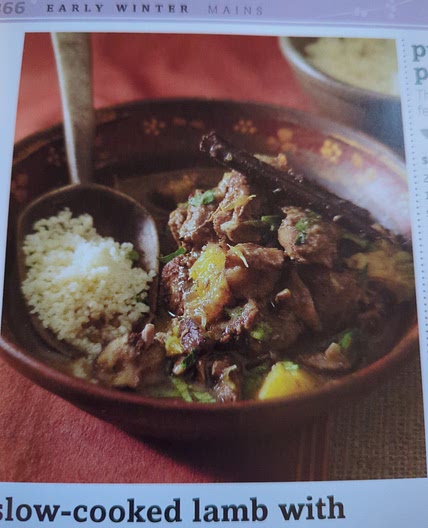 Slow cooked lamb with orange and chestnuts