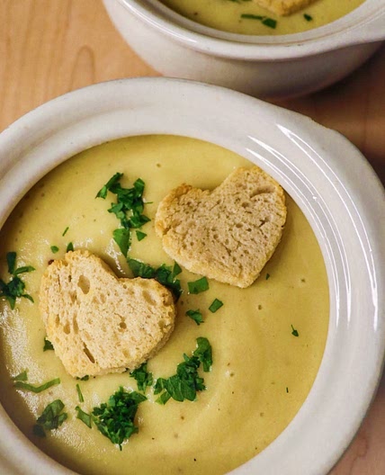 60ish Garlic Clove & Potato Leek Soup (vegan) 