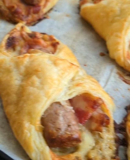 BACON, CHEESE, STUFFING AND SAUSAGE TURNOVERS