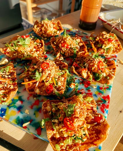Popiah Wonton Tostadas