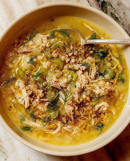 Lemon Chicken Couscous Soup