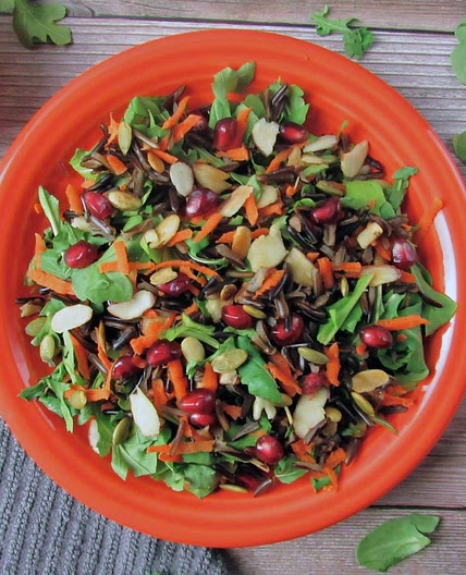 Pomegranate Wild Rice Salad ( Vegan!)