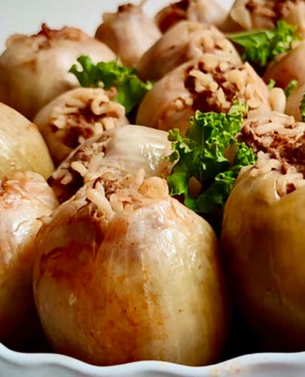 Oven Roasted Stuffed Onion