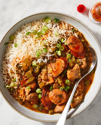 Traditional Cajun gumbo