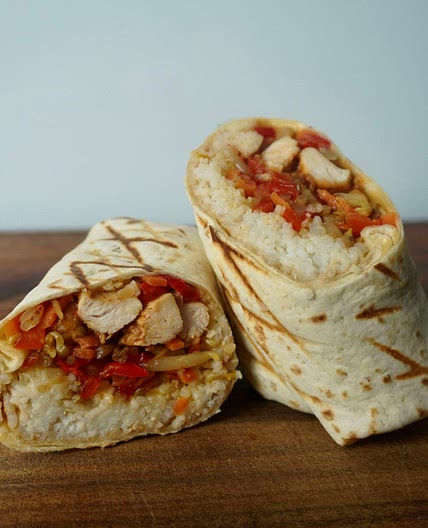 Peanut butter chicken burrito 