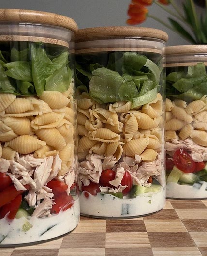 Rotisserie chicken pasta salad