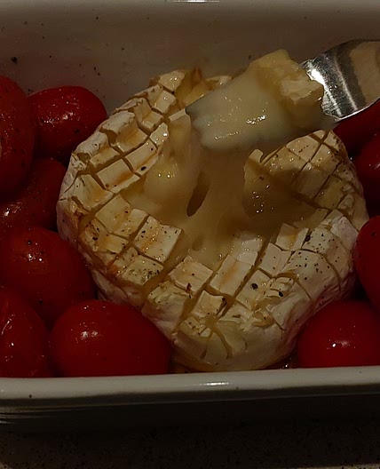 Salted maple baked camembert