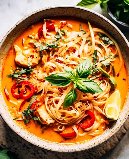 Thai Chicken Noodle Soup (Red Curry)
