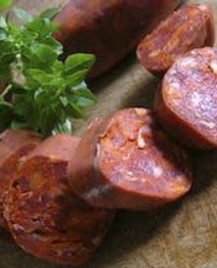 CHORIZO, CHICKPEAS, LENTILS AND GREENS