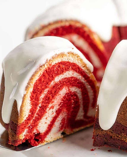 Red Velvet Marble Cake Recipe