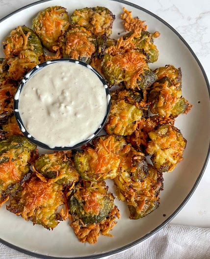 CRISPY PARMESAN SMASHED BRUSSELS SPROUTS 