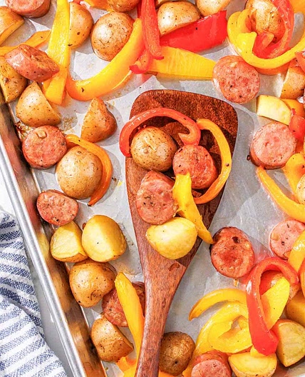 Sheet Pan Chicken Sausage Dinner
