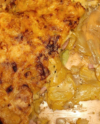 Kartoffel Gratin mit Lauch