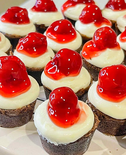 Cherry Cheesecake Brownie Bites 