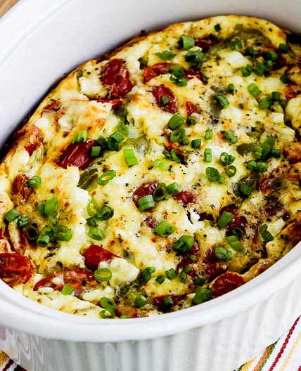 Vegetable Egg Bake with Peppers, Tomatoes, and Feta