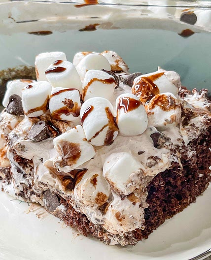 Hot Chocolate Poke Cake