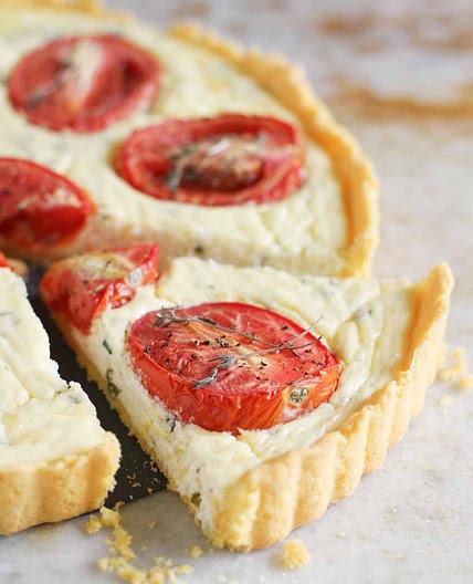 Polenta Crust Tomato Tart