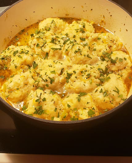 Chicken dumpling soup
