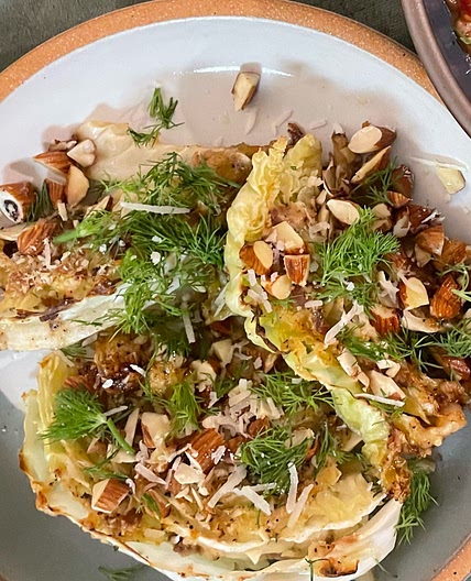 Roasted Cabbage With Parmesan, Walnuts and Anchovies