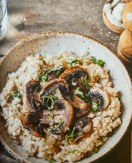 Risotto de boulgour aux champignons