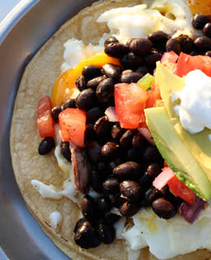 Air Fryer Huevos Rancheros with Black Beans