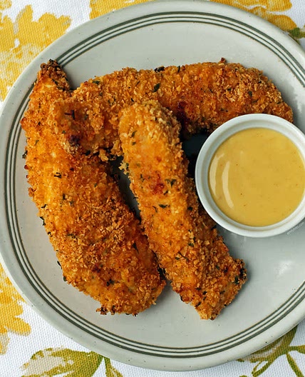 Air Fryer Chicken Tenders with Honey Mustard Dipping Sauce