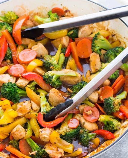 Air Fryer Chicken Stir-Fry with Vegetables