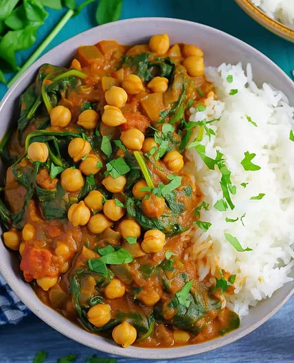 Chickpea & Spinach Curry