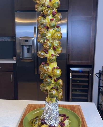 Brussels Sprout Stalk Christmas Tree